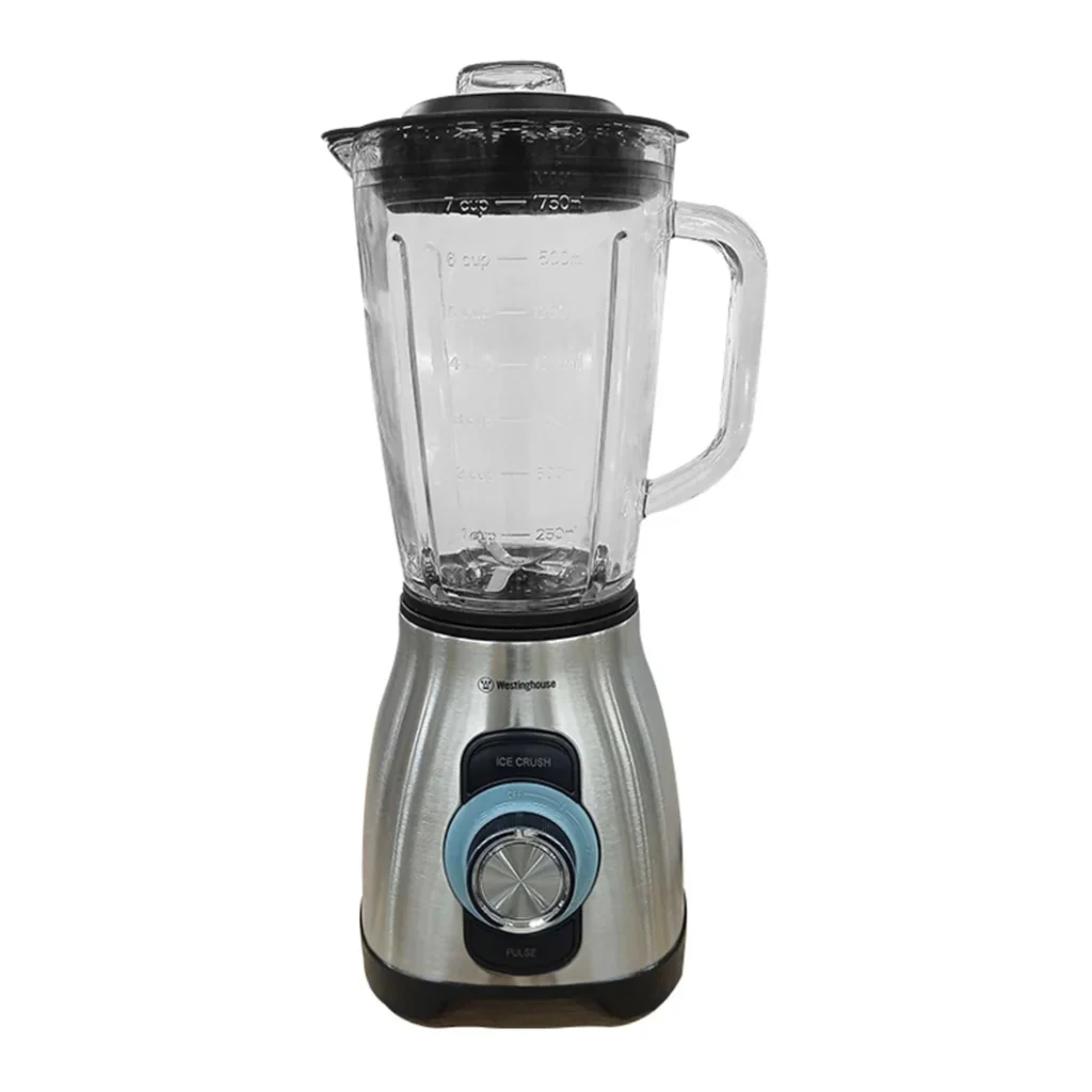 Westinghouse  licuadora 800W  vidrio 1.7L 5 veloc inox  WKBESA1703