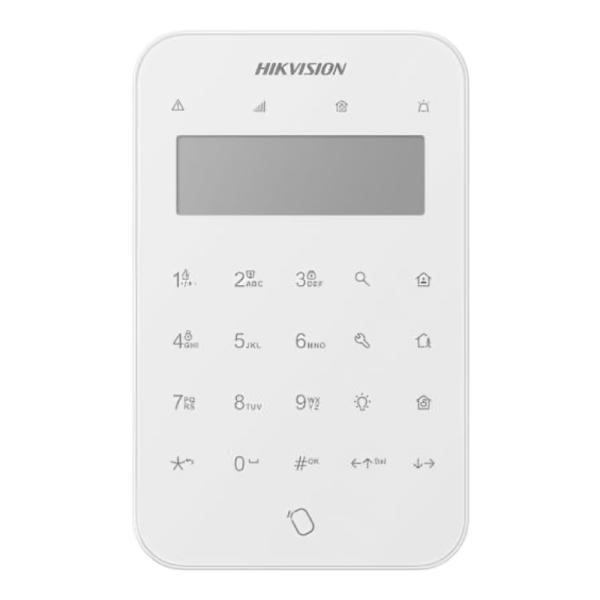 TECLADO CON LCD INALÁMBRICO HIKVISION DS-PK1-LT-WB(O-STD) PARA SISTEMAS DE ALARMA 302402028