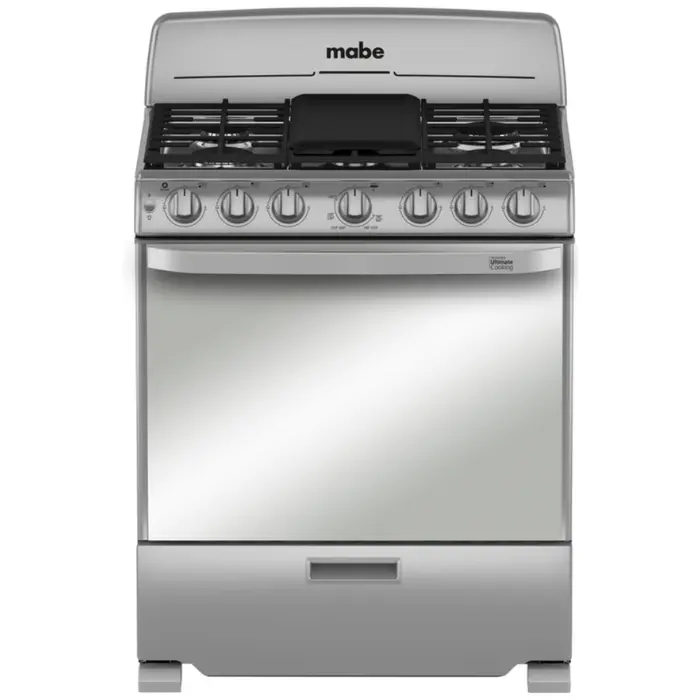 Cocina de Gas Mabe 30″ 4 Quemadores Plateada EM7659BFIX2