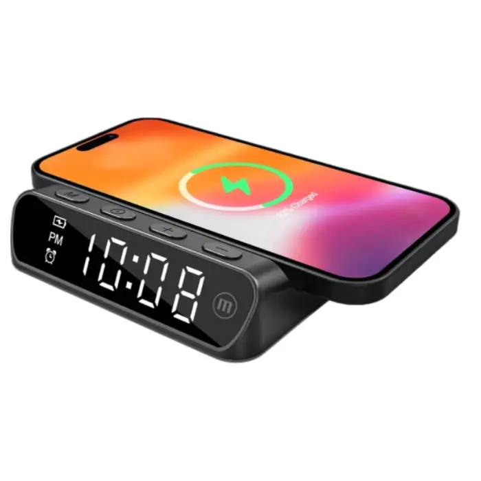 Reloj Despertador Maxell con Cargador Inalámbrico 348623