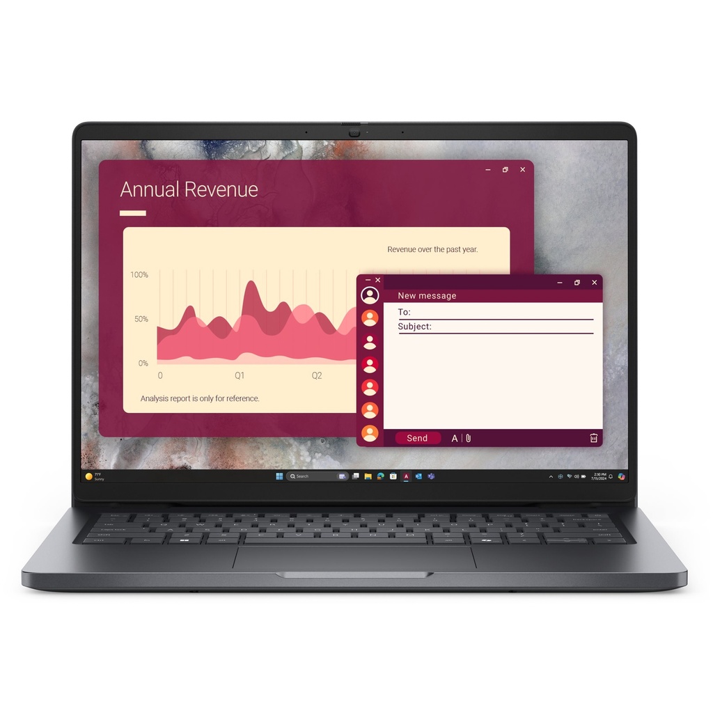 Laptop Dell - Notebook - 14" - Intel Core Ultra 5 225U / 4.8 GHz - 16 GB - DDR5 SDRAM - 512 GB SSD - Integrated graphics 7XNFP