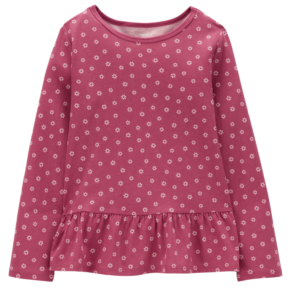 Blusa manga larga vuelitos con flores