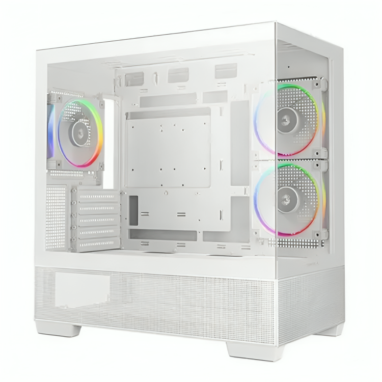 CASE ARGB DEEPCOOL CG380 3F WH MID TOWER VENTILADORES 3 DE 120 MM CON PANEL LATERAL Y FRONTAL R-CG380-WHAGM3-G