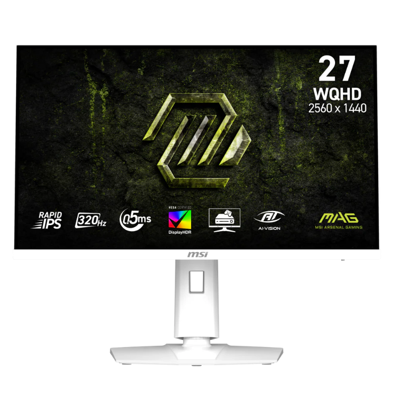 MONITOR GAMING MSI MAG 274QRFW X32 27" PLANA WQHD 2560X1440 320HZ RAPID IPS G-SYNC 9S6-3CE49H-036