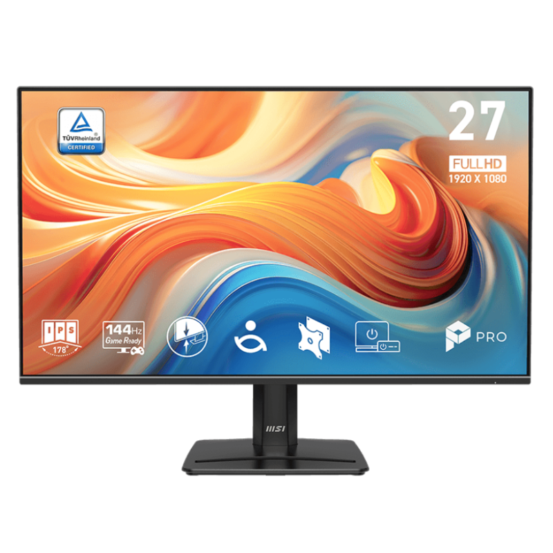 MONITOR MSI PRO MP271 E14A 27" PLANA FHD 1920X1080 144 HZ IPS AMD FREESYNC / HDMI / DISPLAYPORT VGA 9S6-3PE9CM-004