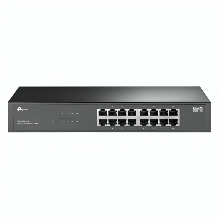 SWITCH TP LINK LS1016G 16 PUERTOS RJ45 + GIGABIT 10/100/1000 MBPS NO ADMINISTRABLE