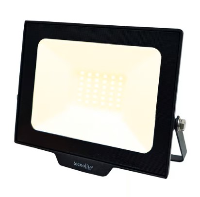 Reflector LED 30 W Exterior, Luz Cálida Brillante, IP66, IK07, No Atenuable