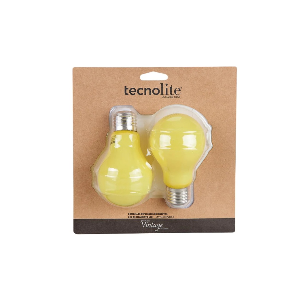KIT 2 BOMB REPELENTES A19 de FILAMENTO LED, 127V, 5W, BASE E27