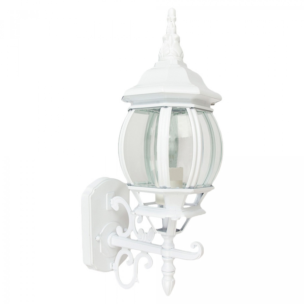 FAROL DE PARED MEDIANO ALUMINIO, BLANCO. E26