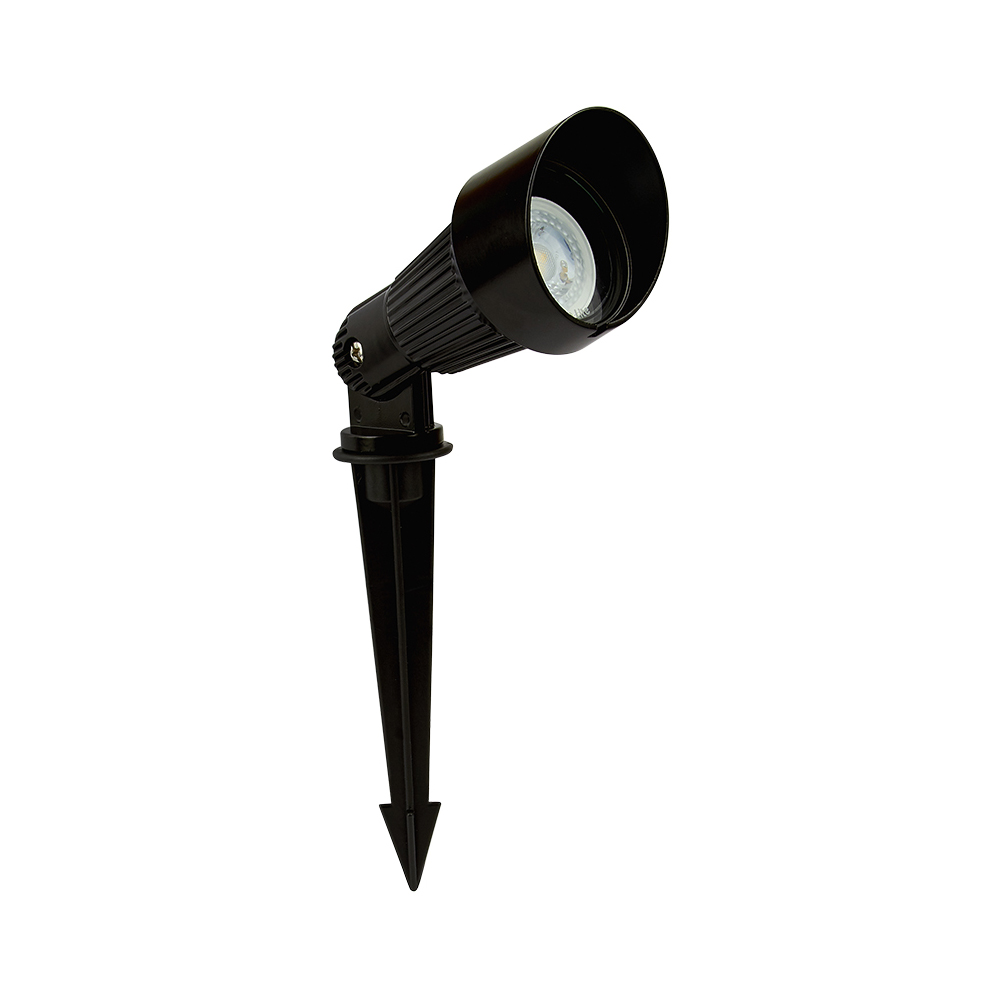 REFLECTOR SPOT RAYADO ALUMINIO, NEGRA. GU10