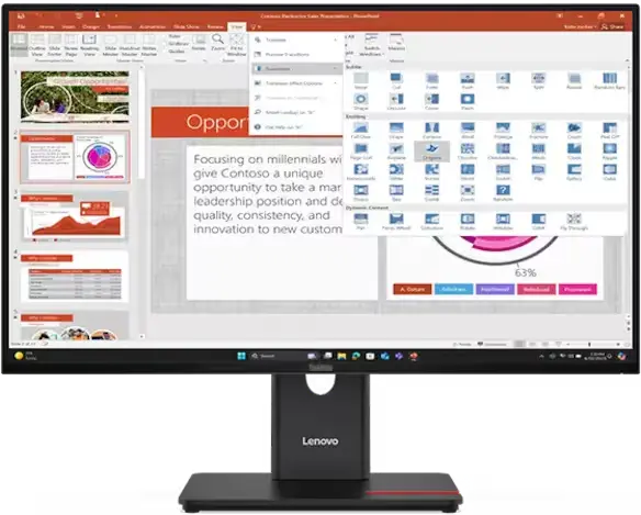 Lenovo ThinkVision T27-40 - 27" - 1920 x 1080 - IPS - HDMI / DisplayPort / VGA 64A5MAR6LA