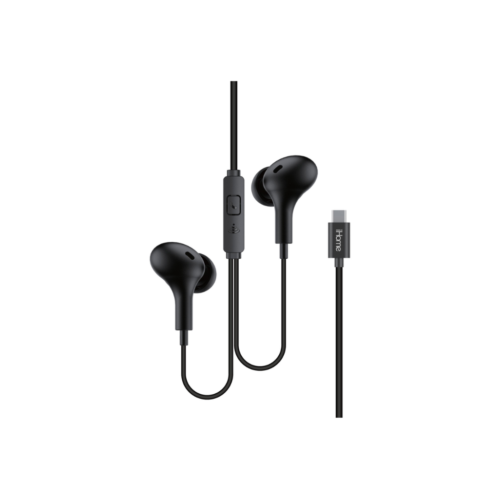 AUDIFONO CON CABLE USB-C ST-90 NEGRO HM-AU-EB-202-BK IHOME HM-AU-EB-202-BK