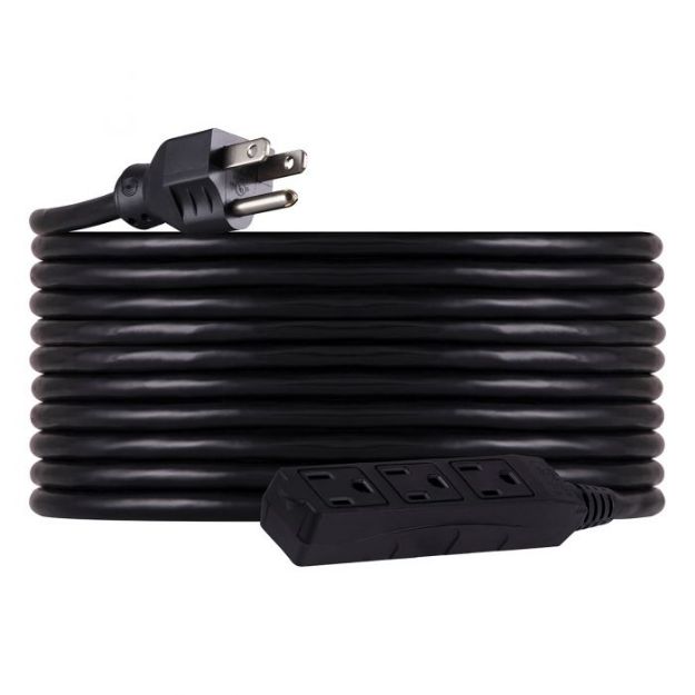 EXTENSION ELECTRICA ALTA RESISTENCIA 7.6MTS 3 TOMAS NEGRA 36825 GE 36825