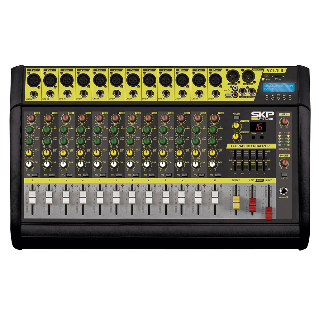 SKP VZ-120II SKP MEZCLADORA AMPLIFICADA 12 CANALES 2000 W VZ-120II