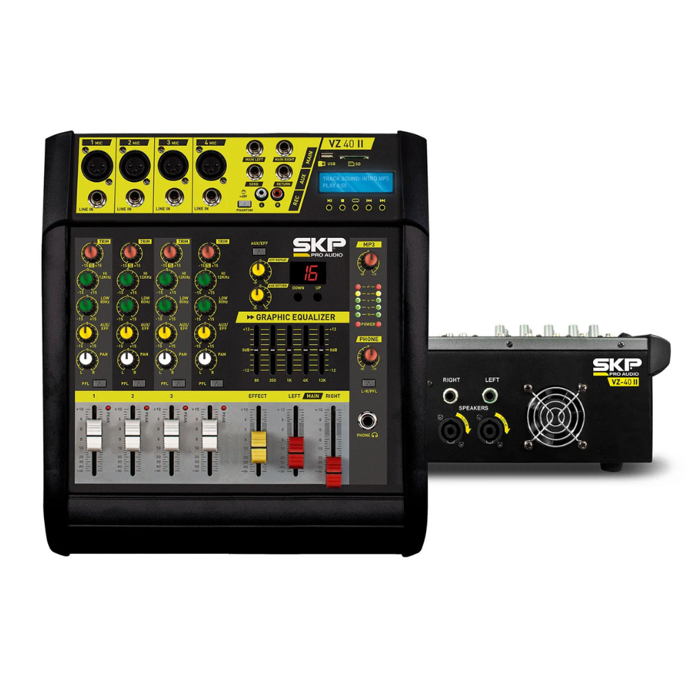 SKP VZ-40II SKP MEZCLADORA AMPLIFICADA 4 CANALES 1600 W VZ-40II