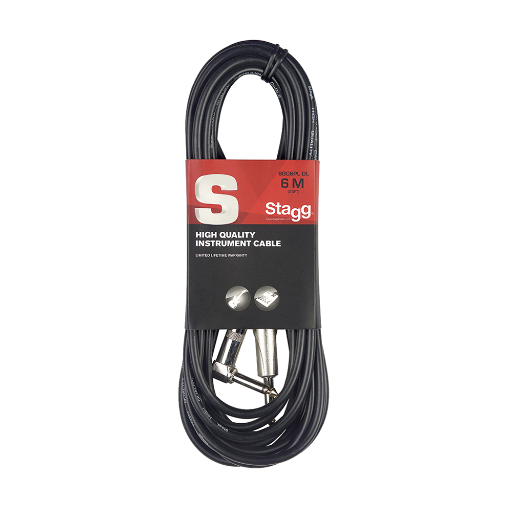 STAGG SGC6PL DL CABLE AUDIO 1/4M M A 1/4M EN L 6MTS PVC L DELUXE SGC6PLDL