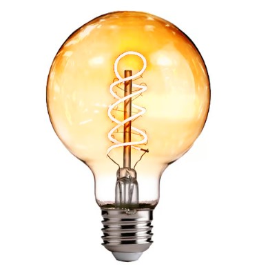 Foco Vintage LED Inteligente Globo G25 WiFi 5.5 W, Luz Blanca Ajustable, Base E27, Atenuable, Compatible con App móvil y Asistentes de voz