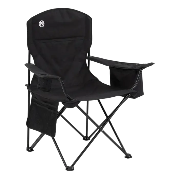 Silla Plegable Coleman Cooler Quad 24″ con Hielera Negra 2000032007