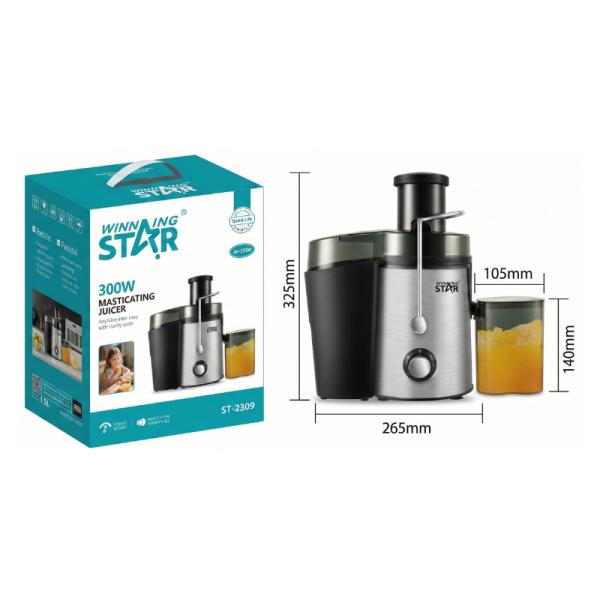 EXTRACTOR DE JUGO ELÉCTRICO WINNING STAR ST-2089 300W 1.5L ZZJ-1687-WST-110V-18393