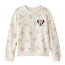 Abrigo suave con diseño Minnie en tono crema
