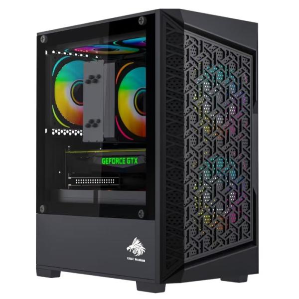 CASE EAGLE WARRIOR CG09J2RA001C MINI TOWER SIN VENTILACIÓN INCLUIDA CON PANEL LATERAL