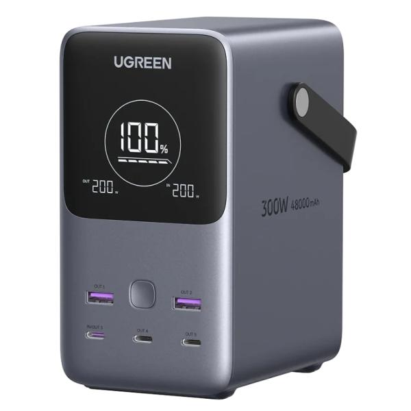 POWER BANK UGREEN PB770 48000MAH 300W 5 PUERTOS CARGA RÁPIDA PORTÁTIL 25286