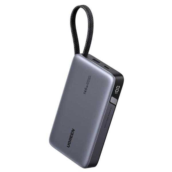 POWER BANK UGREEN PB551 20000MAH USB-C / USB-A CABLE INTEGRADO CARGA RÁPIDA 145W 55992B