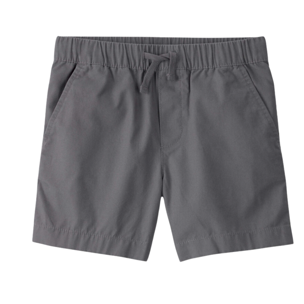 Short gris de algodón ajuste cintura