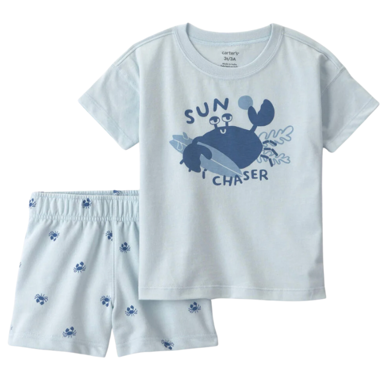 Set 2 piezas cangrejito para niño 🦀☀️