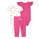 Set 3 piezas bebé niña mariquitas rosado 🐞