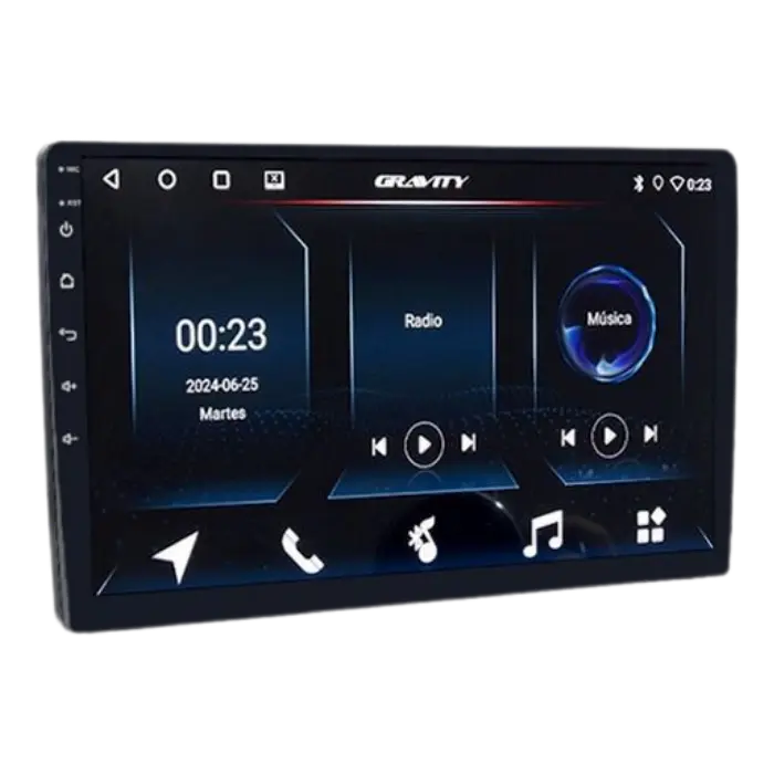 Radio Gravity Car Audio 9″ QLED Quad-Core 128GB 6GB-RAM Android Negro ACGVT-AND96128