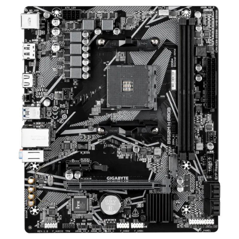 TARJETA MADRE GIGABYTE B550M H ARGB AM4 MATX DDR4