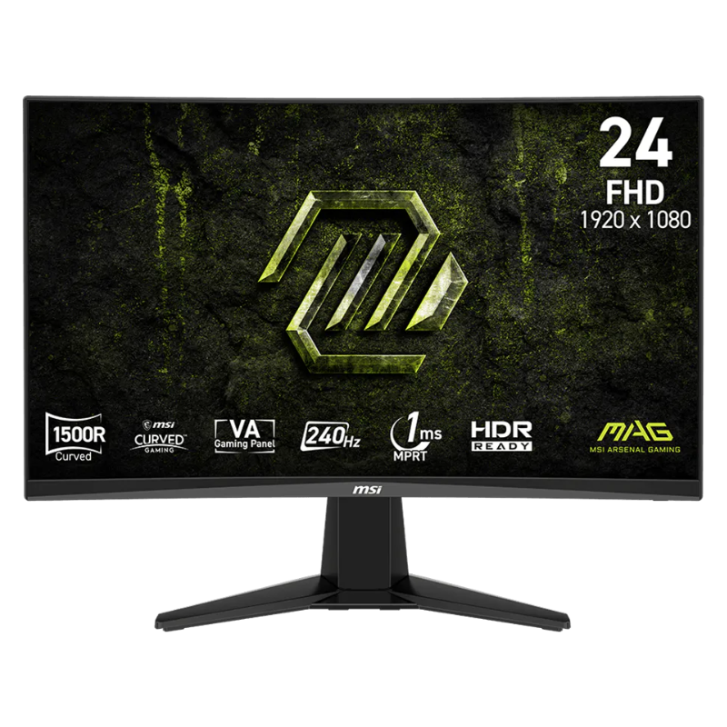 MONITOR MSI MAG 245C X24 24" CURVA 1500R 1920X1080 FHD 240HZ AMD FREESYNC PREMIUM DISPLAYPORT / HDMI 9S6-3BD01M-001