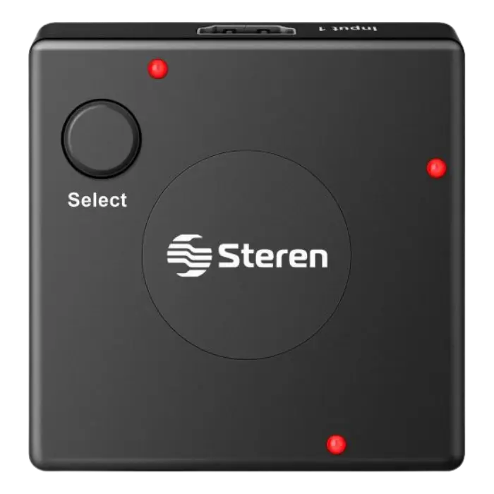 Spliter HDMI Steren 3 Entradas Semiautomático Negro 200-383