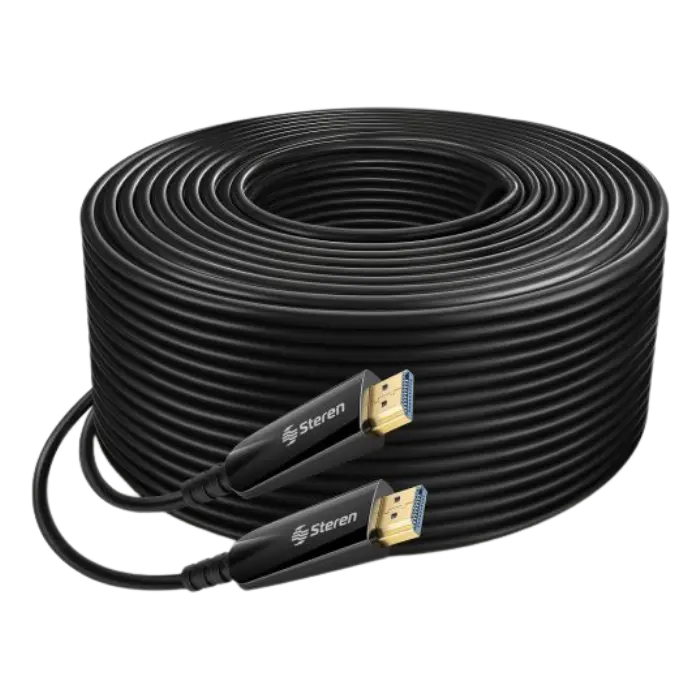 Cable HDMI Steren Fibra Óptica 50mts Negro 206-750