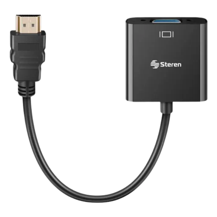 Convertidor Steren VGA a HDMI/Aux 3.5mm Negro 208-151