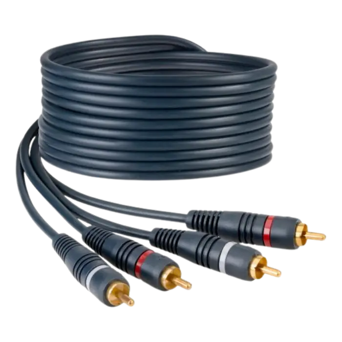 Cable RCA Steren Audio/Video 1.8mts Dorado/Negro 254-215
