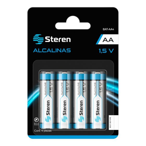4 PILAS ALCALINAS TIPO AA 1.5V BAT-AA4