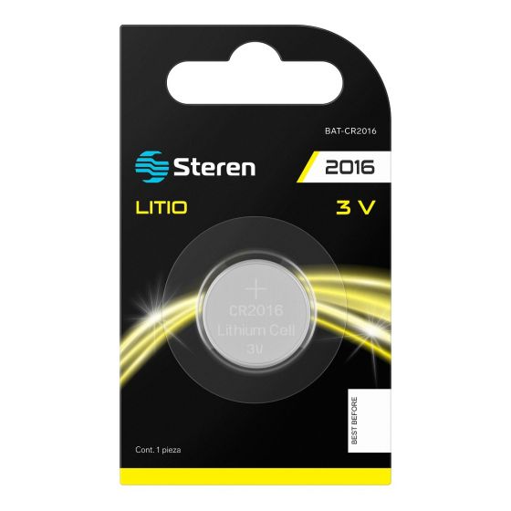 BATERIA DE LITIO DE 3 VOLTS 80MAH TIPO BOTON BAT-CR2016