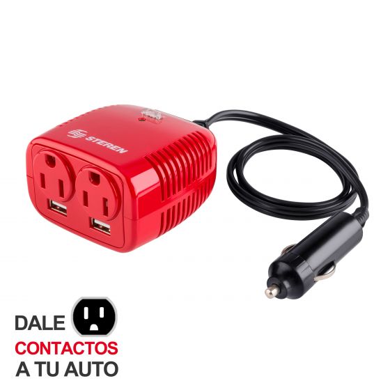 INVERSOR D/VOLTAJE Steren AUTOMOTRIZ 12VCD A 110V 150W INV-150