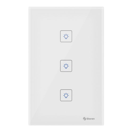 TRIPLE APAGADOR Steren WIFI DE PARED SHOME-113