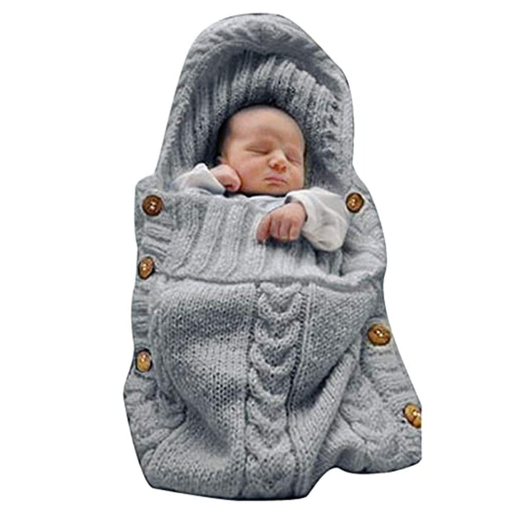 Saco con botones y capucha gris PM0542