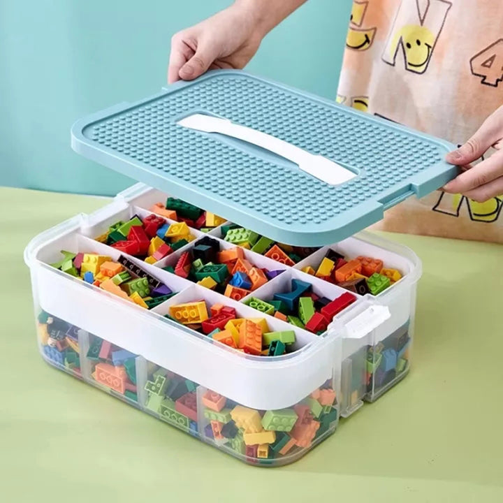 Caja para legos tapa verde CODL2V