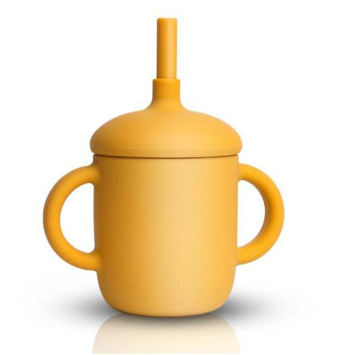 Vaso de silicón con pajilla amarillo-3D2 MNTAM