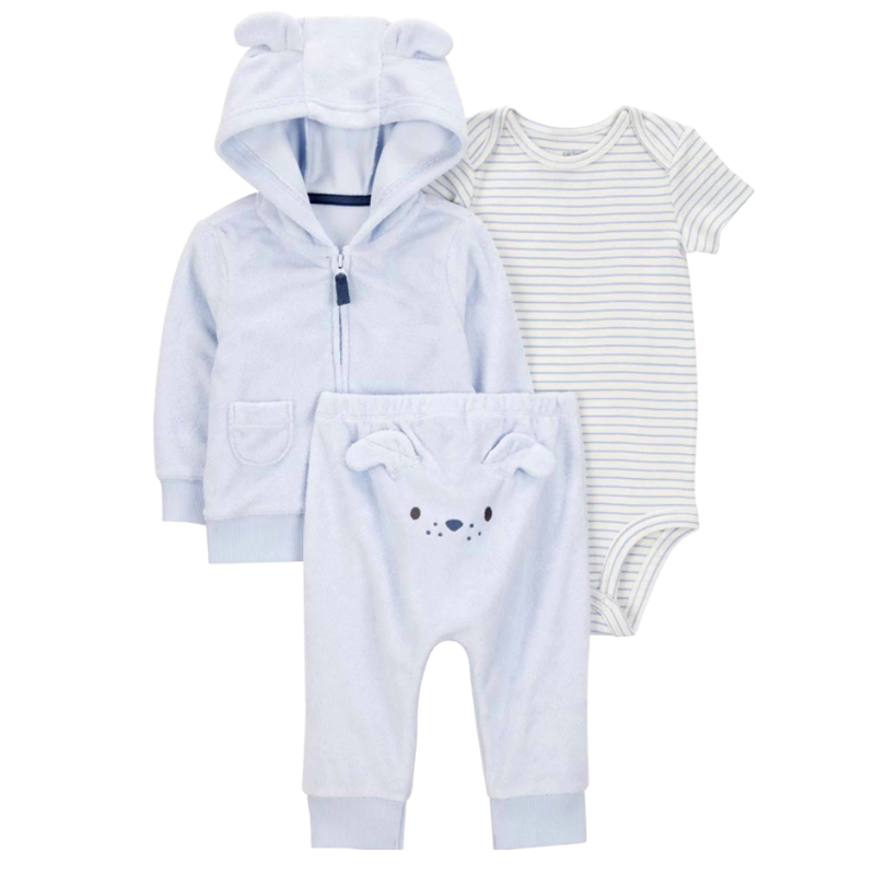 Set 3 piezas perrito celeste para bebé 🐶🩵