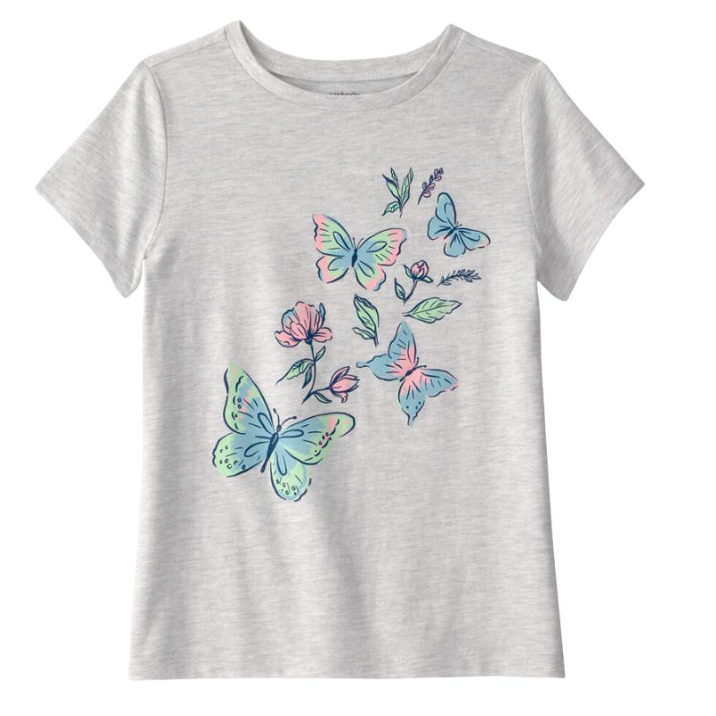 Camiseta con estampado de mariposas para niña