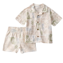 Set de 2 piezas con camisa tropical y short para bebito