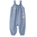 Jumper de chambray sin mangas para bebita