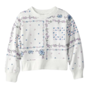 Abrigo afelpada con estampado floral para niña