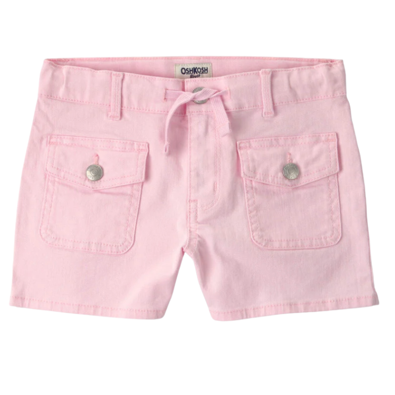 Short de chambray para niña con pretina elástica